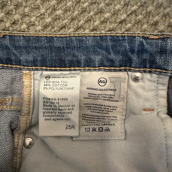 AG Adriano Goldschmied “The Phoebe” Distressed High Waisted Jeans Women’s 25R - Picture 6 of 12